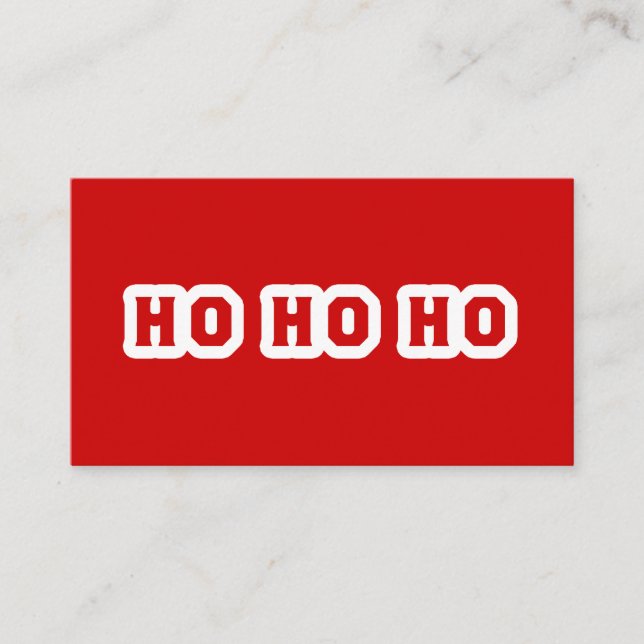 TARJETA DE VISITA HO HO HO (Anverso)