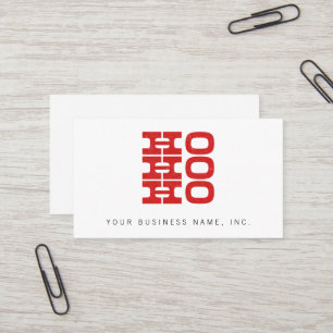 Tarjeta De Visita Ho Ho Ho Ho (estilo letterpress)