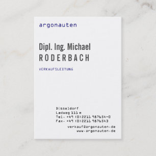 Tarjeta De Visita Hochformat Visitenkarten