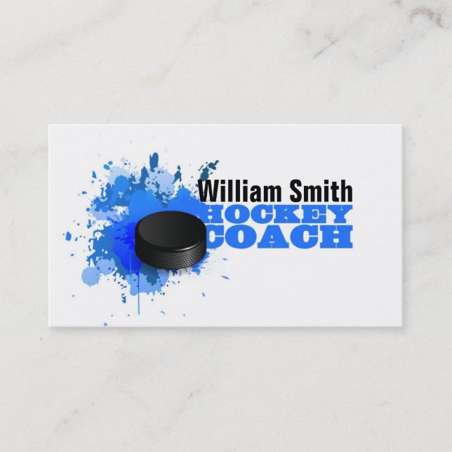 Tarjeta De Visita Hockey Coach (Anverso)