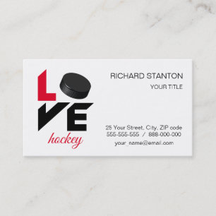 Tarjeta De Visita Hockey de amor