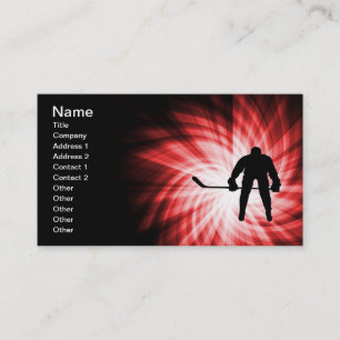 Tarjeta De Visita Hockey rojo