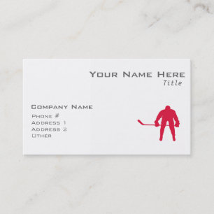 Tarjeta De Visita Hockey rojo Crimson