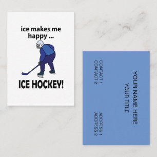 Tarjeta De Visita Hockey sobre Hielo Me Hace Feliz Hockey sobre Hiel
