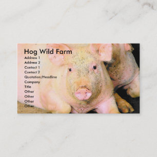 Tarjeta De Visita Hog Wild Farm
