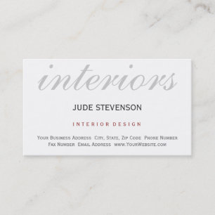 Tarjeta De Visita Hogar blanco llano moderno de la casa del