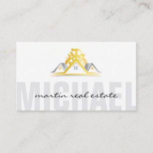 Tarjeta De Visita Hogar de bienes raíces Logotipo de propiedad