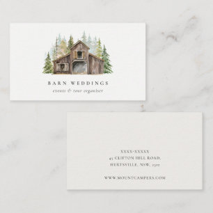 Tarjeta De Visita Hogar de feriado de eventos de Pine Forest Barnyar