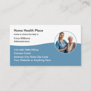Tarjeta De Visita Hogar Enfermería de enfermeras de salud doméstica