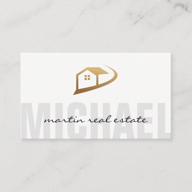 Tarjeta De Visita Hogar inmobiliario | Diseño moderno (Anverso)