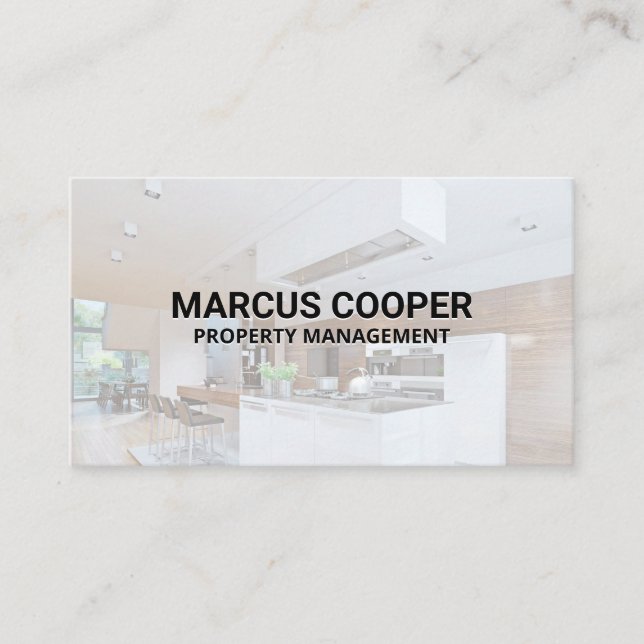 Tarjeta De Visita Hogar interior de cocina | Construcción | Realtor (Anverso)