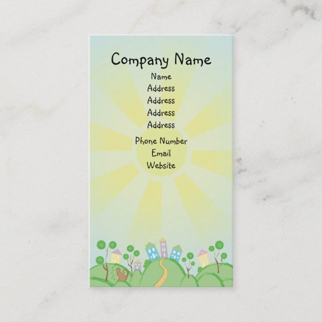 Tarjeta De Visita Hogar móvil lindo del gato y de la casa (Anverso)