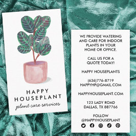 Tarjeta De Visita Hogar Planta de Oración Calathea Jardinería Social