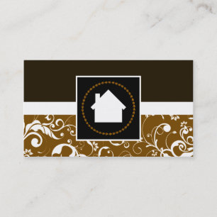 Tarjeta De Visita Hogar profesional del damasco del agente