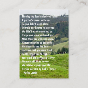 Tarjeta De Visita Hogares conmemorativos Keepsake Farm Ranking Cattl