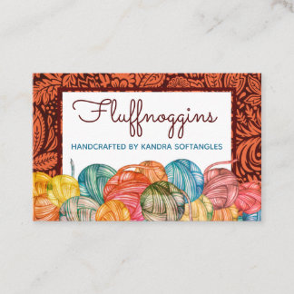 Tarjeta De Visita Hogares de crochet de punto de hilados de color ac