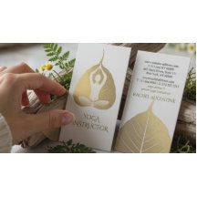 Hoja Bodhi de meditación yoga con lámina de oro y 