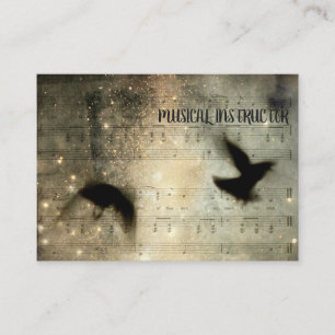 Tarjeta De Visita Hoja de Crows Musicales