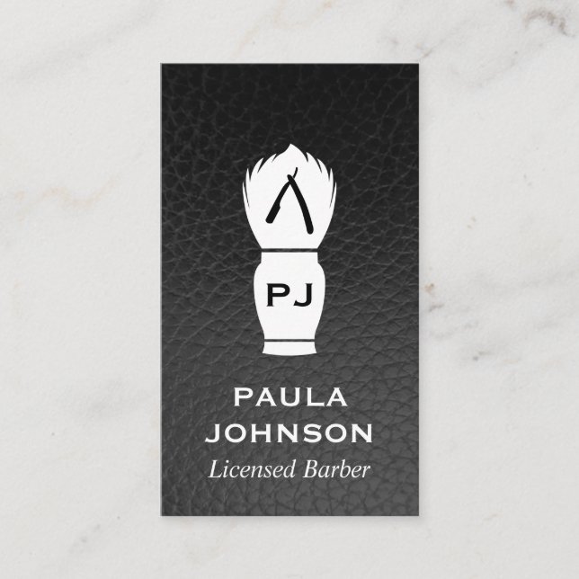 Tarjeta De Visita Hoja de cuero de mármol ejecutivo (Anverso)