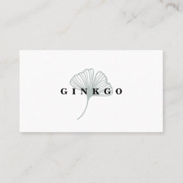 Tarjeta De Visita Hoja de Ginkgo Moderna