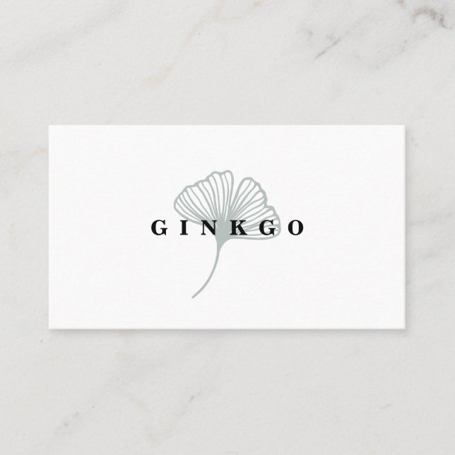 Tarjeta De Visita Hoja de Ginkgo Moderna (Anverso)