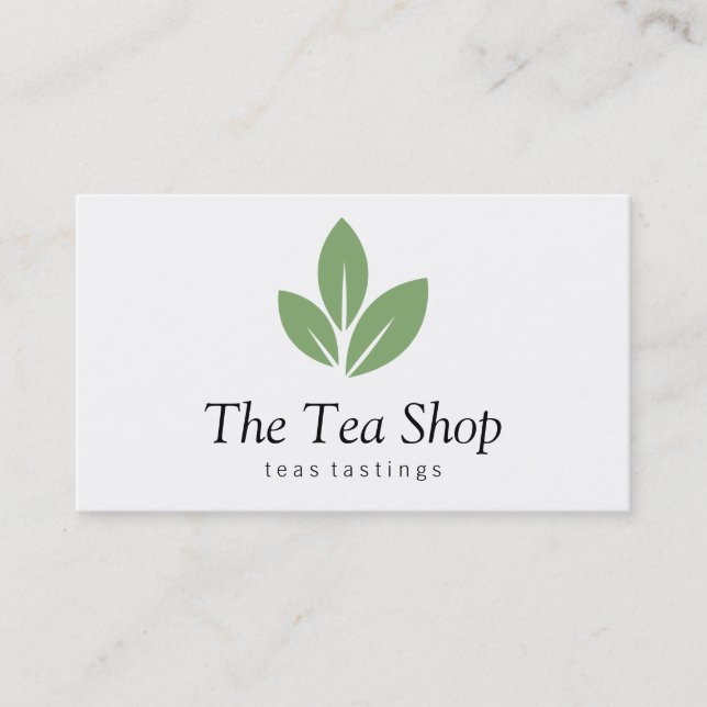 Tarjeta De Visita Hoja de té (Anverso)