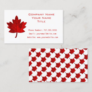 Tarjeta De Visita Hoja del Canadá-Arce de Shirley Taylor