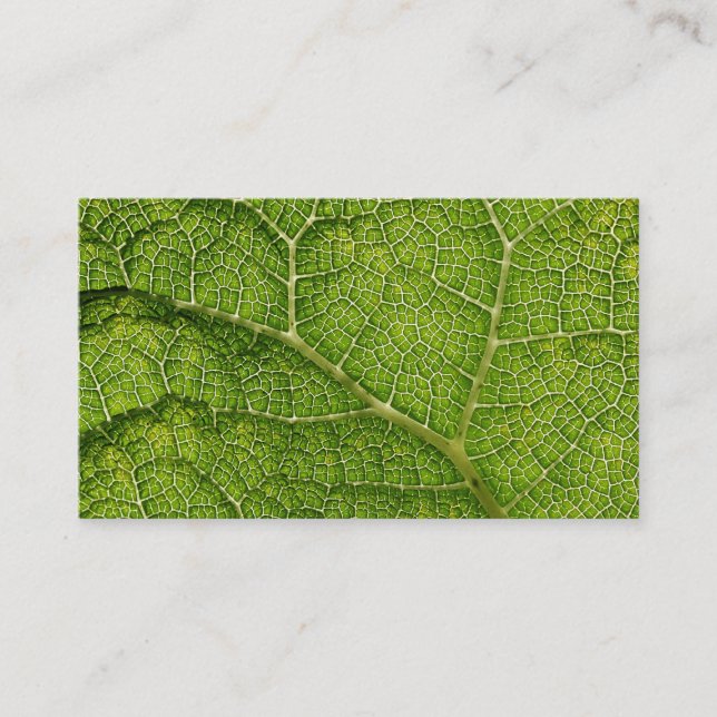 Tarjeta De Visita Hoja verde. Digitaces Art. (Anverso)