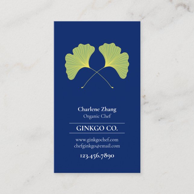 Tarjeta De Visita Hojas 1 del Ginkgo (Anverso)