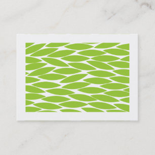 Tarjeta De Visita Hojas abstractas (bordadas) - Martian Grn