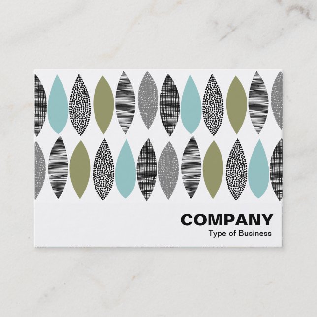 Tarjeta De Visita Hojas abstractas - Hojas texturadas 01 (Anverso)