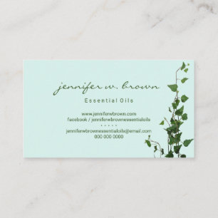 Tarjeta De Visita Hojas blandas foto eucalipto verde floral
