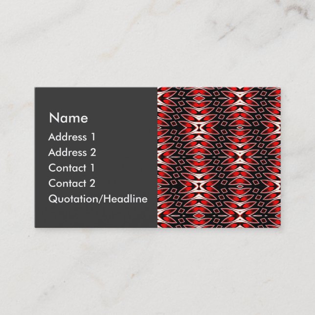 Tarjeta De Visita Hojas calientes (Anverso)