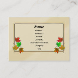 Tarjeta De Visita Hojas de arce brillantes