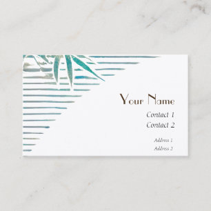 Tarjeta De Visita Hojas de bambú -minimalistas