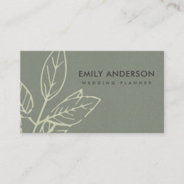 TARJETA DE VISITA HOJAS DE BLANCO AMARILLO GRIS MODERNO Y CONTEMPORÁ