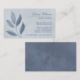 Tarjeta De Visita Hojas de gris pizarra en una elegante mujer azul y