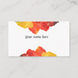 Tarjeta De Visita hojas de otoño