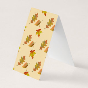 Tarjeta De Visita Hojas de roble acogedoras de arce de otoño