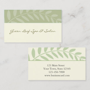 Tarjeta De Visita Hojas del verde, frontera de la rama