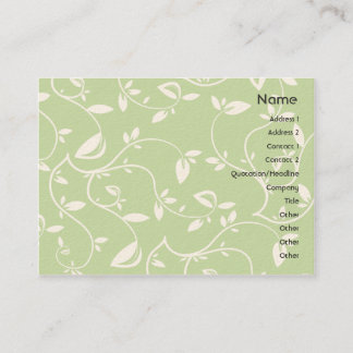 Tarjeta De Visita Hojas del verde - rechonchas