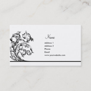 Tarjeta De Visita Hojas del Victorian