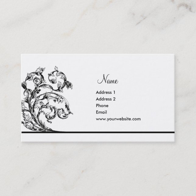 Tarjeta De Visita Hojas del Victorian (Anverso)