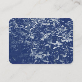 Tarjeta De Visita Hojas iluminadas con luz solar - Efecto cianotitip