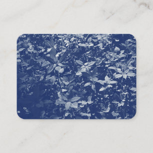 Tarjeta De Visita Hojas iluminadas con luz solar - Efecto cianotitip