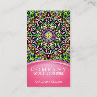 Tarjeta De Visita Hojas psicodélicas Mandala