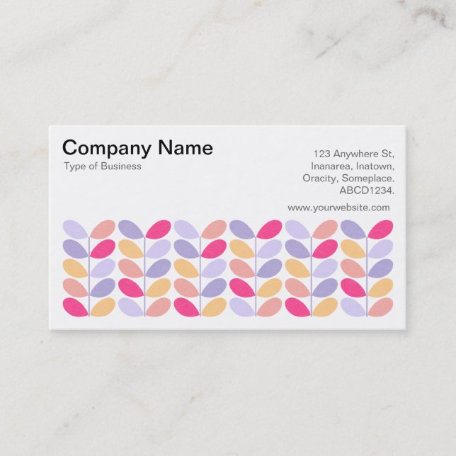 Tarjeta De Visita Hojas retro 01 (Anverso)