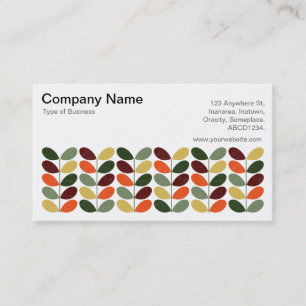 Tarjeta De Visita Hojas retro 02