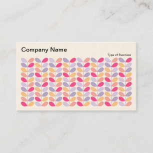 Tarjeta De Visita Hojas retro II 01 (Crema)