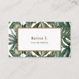Tarjeta De Visita Hojas tropicales modernas